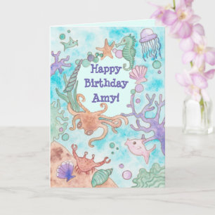 Cartão Aquatic Birthday Card