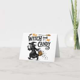 Cartão Aquela Bruxa Pegou Meu Doce