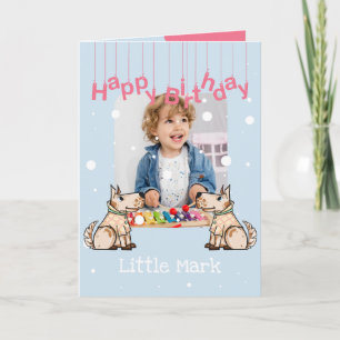 Cartão Aquela Foto De Aniversário Do Cachorro Blue Boy