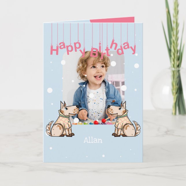 Cartão Aquele Aniversário de criança de Fotografia da Vid (Frente)