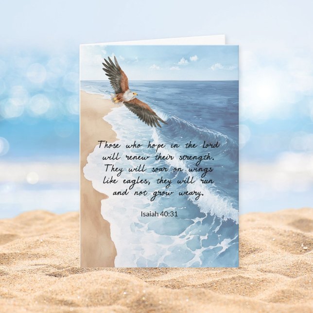 Cartão Aqueles que esperam pelo Senhor Isaiah 40:31 Fé (Criador carregado)