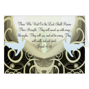 Cartão Aqueles Que Esperam Pelo Senhor Renovam Sua Força