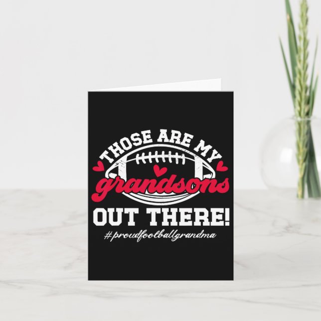 Cartão Aqueles São Os Meus Avós De Futebol Vovó De Um Pé (Frente)