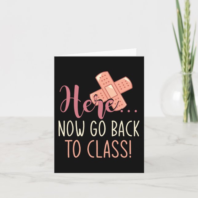 Cartão Aqui Agora Volte Para Enfermeira De Enfermeiro De  (Frente)