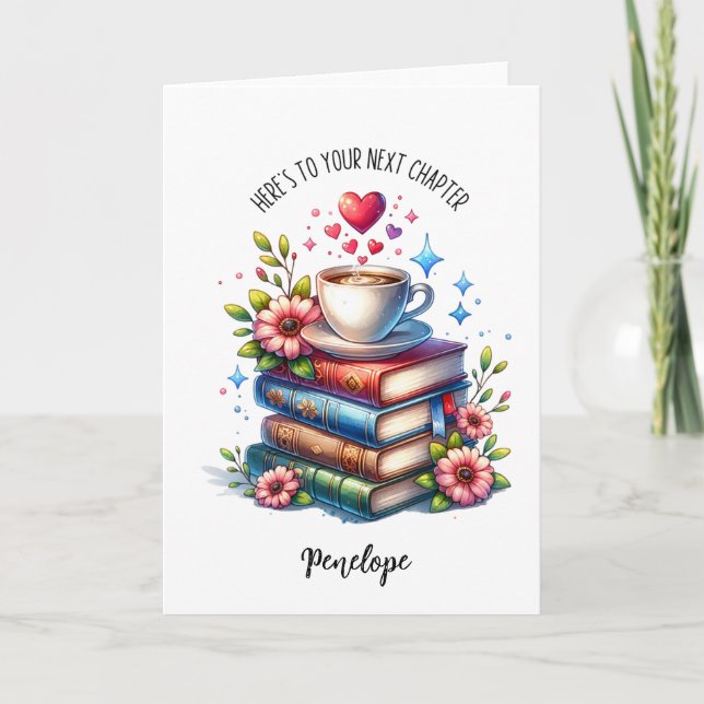 Cartão Aqui está seu próximo capítulo (Frente)