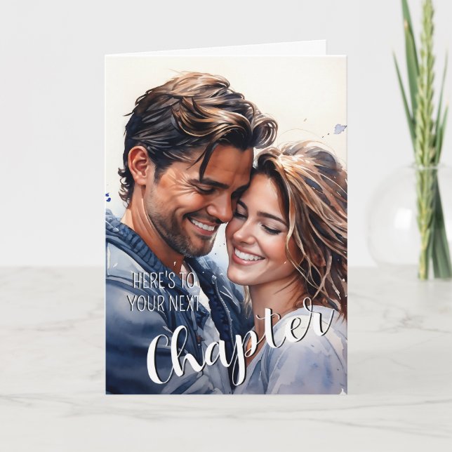 Cartão Aqui está seu próximo capítulo. (Frente)