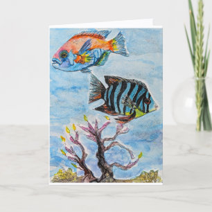 Cartão Aqui está uma pescaria para um feliz aniversário!