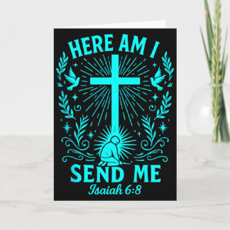 Cartão Aqui Estou Eu Me Envie Isaías 6_8 Versículo da Bíb