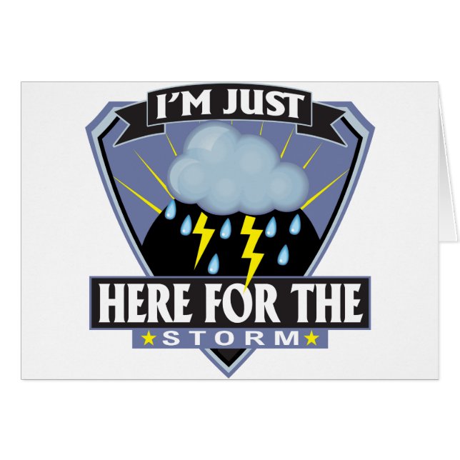 Cartão Aqui para a tempestade (Frente Horizontal)