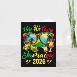 Cartão Aqui Vem Jamaica 2026 Férias em Família Combinando