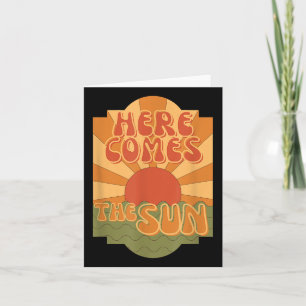 Cartão Aqui Vem O Sol, Hippie Boho Summer, Retro