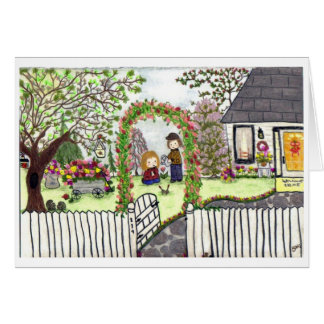 Cartão "Aqui vem Primavera"