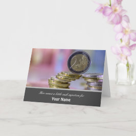 Cartão Aqui vem uma pequena injeção de dinheiro para você