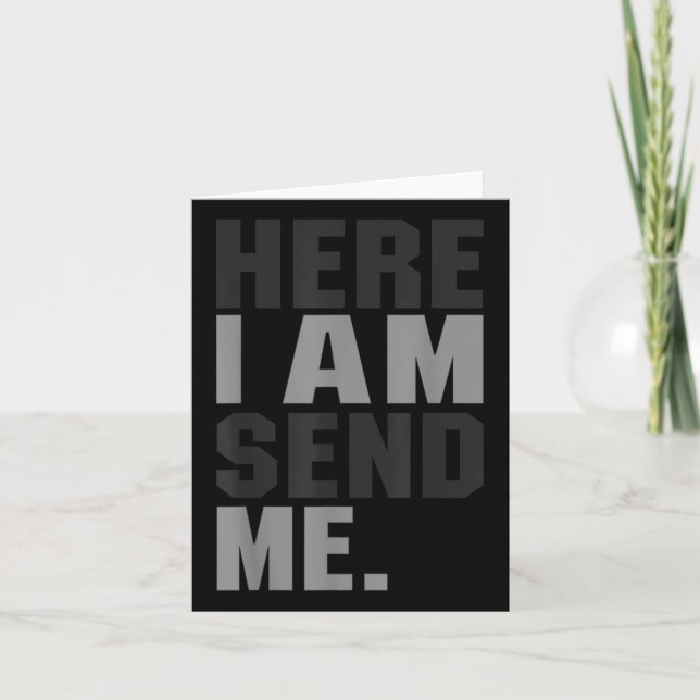 Cartão Aqui Vou Me Enviar Isaiah 6 8 Cristo Faith Love Fo (Frente)