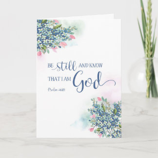 Cartão Aquiete-se e Saiba que Eu sou Deus, Sl 46:10