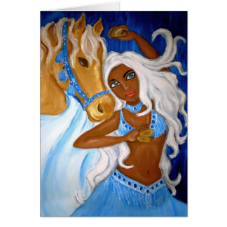 Cartão árabe dos azuis