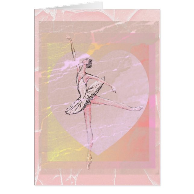 Cartão Arabesque com coração (Frente)