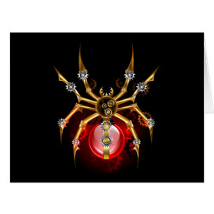 Cartão Aranha-do-galo em preto