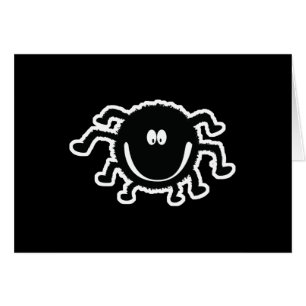 Cartão aranha felpudo fofa