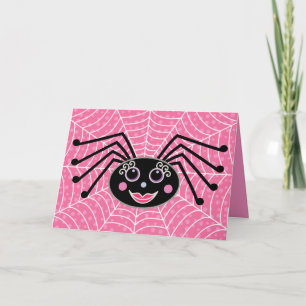 Cartão Aranha Girlie Bonita no Dia das Bruxas na Web