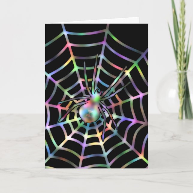 Cartão Aranha Negra no Dia das Bruxas na Web (Frente)