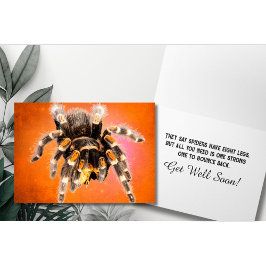 Cartão Aranha Tarântula Recupere-se Bem