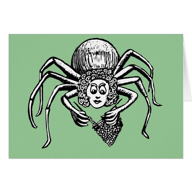 Cartão Aranha-tricô (Tess) (Frente Horizontal)