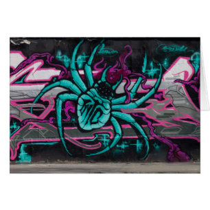 Cartão Aranha Turquesa Molhada