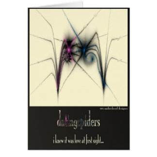 Cartão aranhas do namorando