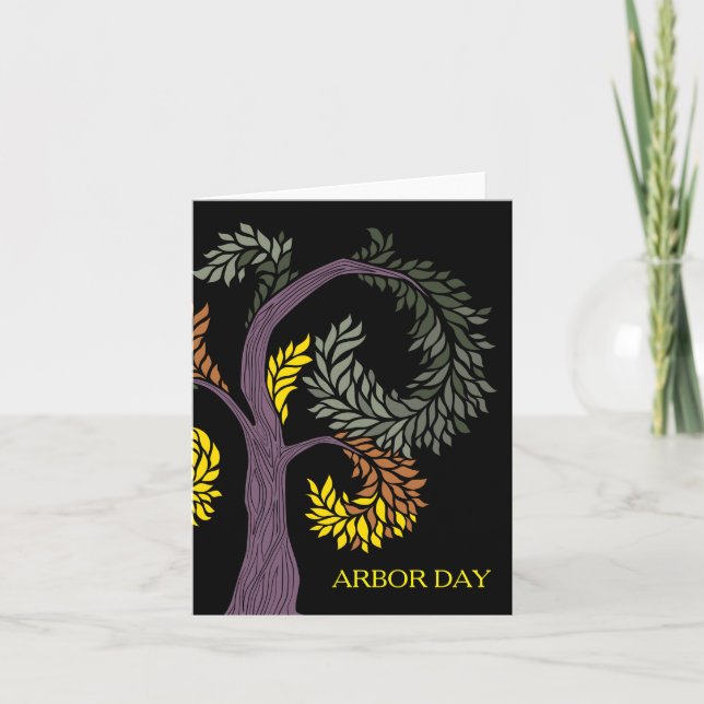 Cartão arbor Day tree por abbey Foster (Frente)