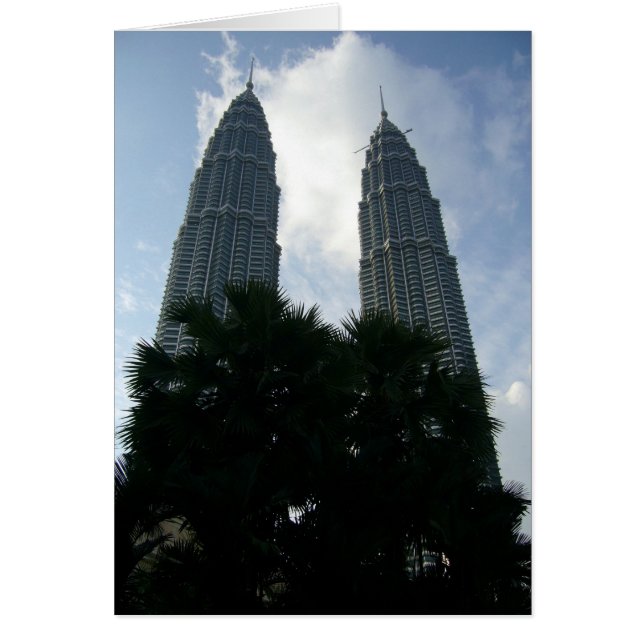 Cartão arbusto de torres de petronas (Frente)