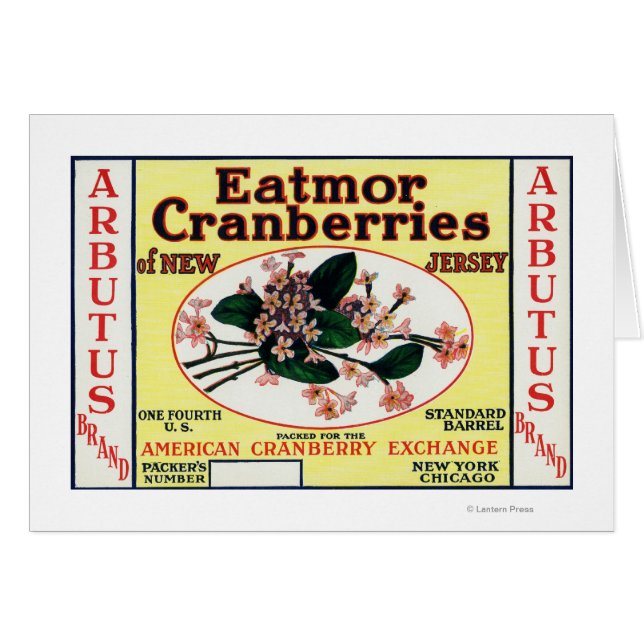 Cartão Arbutus Eatmor Cranberry Marca (Frente Horizontal)