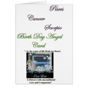 Cartão Arcanjo dos peixes, cancer de Gabriel, Escorpião
