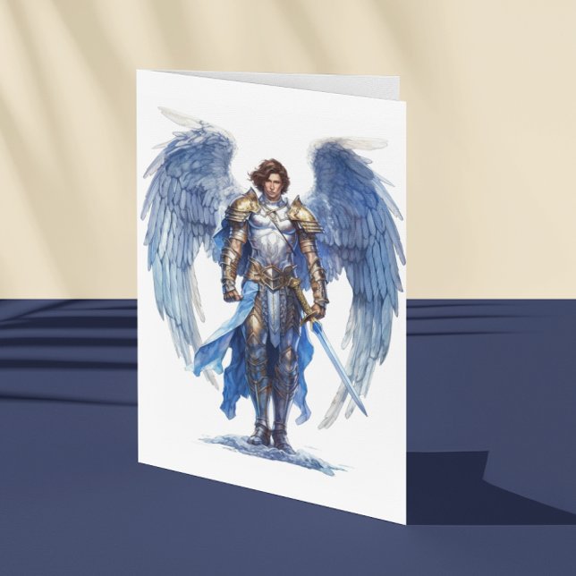Cartão Arcanjo Miguel Santo Anjo Protetor (Criador carregado)