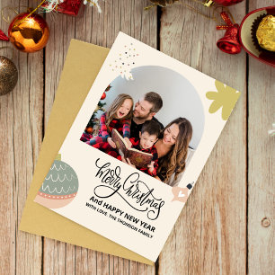 Cartão Arch Modern Que Ano em Revisão Feliz Natal