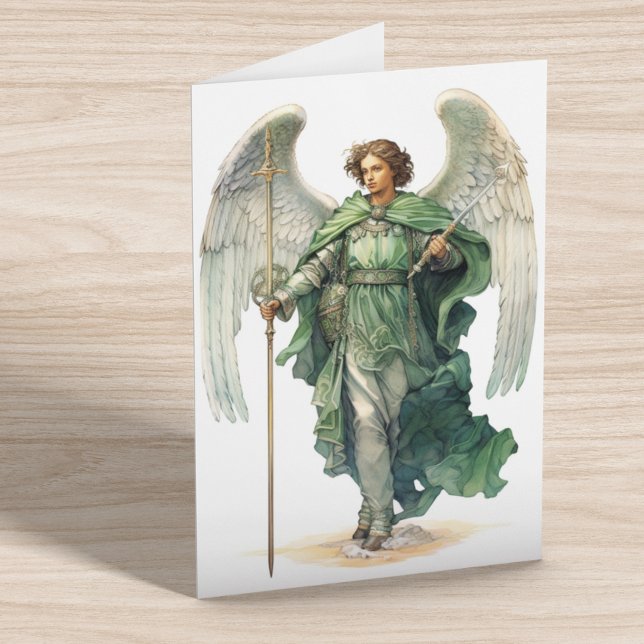 Cartão Archangel Raphael curando Viagem anjo (Criador carregado)