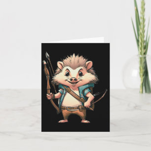 Cartão Archer Hedgehog Archery Caçando Homens-Presentes C