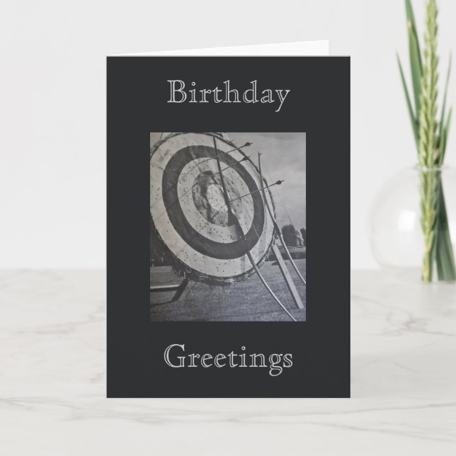 Cartão Archery Equipment Birthday Greetings (Frente)