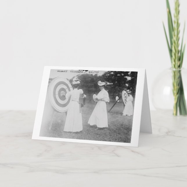 Cartão Archery Tournament in Boston, MA Photograph (Frente)