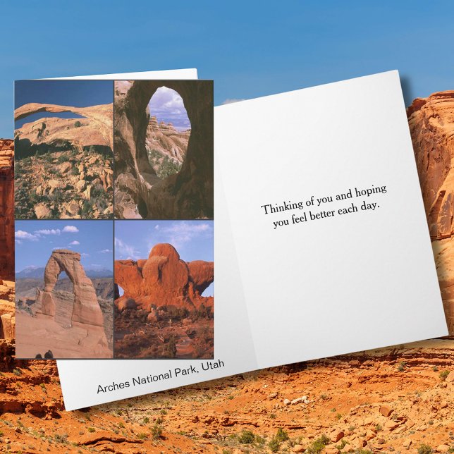 Cartão Arches National Park Sandstone Aches Fotos De Utah (Vintage Happy Birthday America Black Greeting Card)