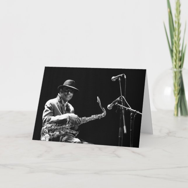 Cartão Archie Shepp 1 por P. Baud Banlieues Bleues 2010 G (Frente)