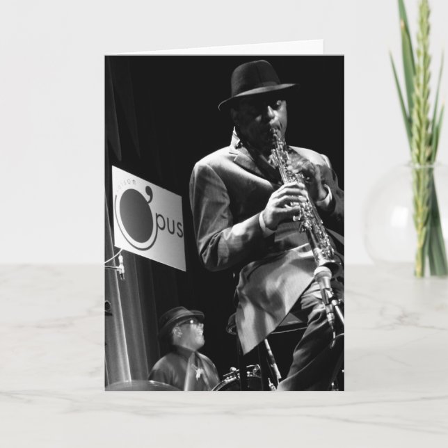 Cartão Archie Shepp 2 por P. Baud Banlieues Bleues 2010 (Frente)