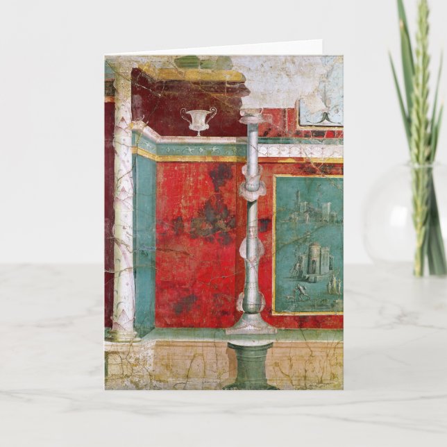 Cartão Architectural detail with a landscape (Frente)