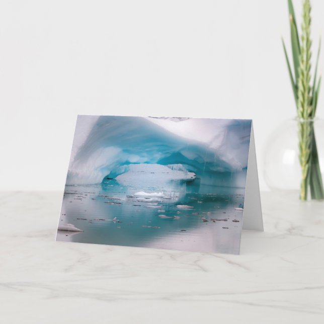 Cartão Arco Aberto Iceberg | Antártica (Frente)