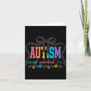 Cartão Arco Coquete Autism Aceitar Entender Amar Autismo