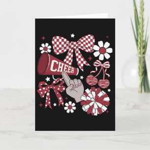 Cartão Arco Coquete Xadrez Cheerleading Cheer Pé G
