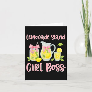 Cartão Arco Coquette Lemonade Stand Girl Chefe Ceo Lemon