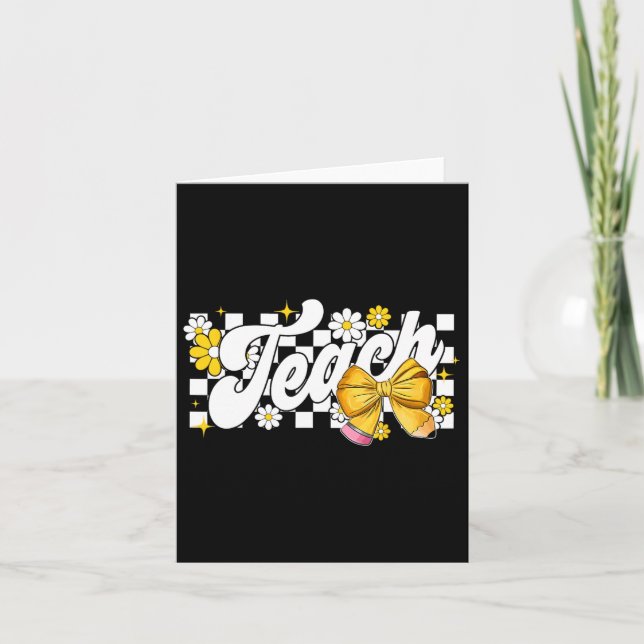 Cartão Arco de Coquete Professor Agradecimento Volta às  (Frente)