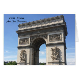 Cartão Arco do Triunfo Paris França