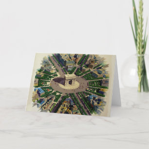 Cartão Arco do Triunfo Vintage Paris